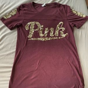 Victoria’s Secret maroon shirt